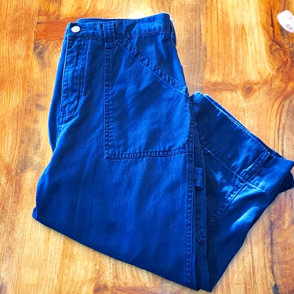 VTG Bill Blass 12P Crop Cargo Utility Pant Cotton - Picture 1 of 10